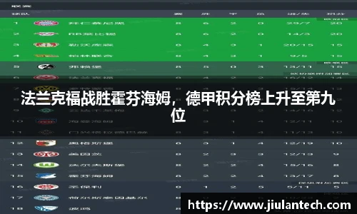 法兰克福战胜霍芬海姆，德甲积分榜上升至第九位